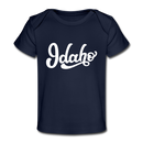 Idaho Baby T-Shirt - Organic Hand Lettered Idaho Infant T-Shirt - dark navy