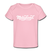 Maryland Baby T-Shirt - Organic Hand Lettered Maryland Infant T-Shirt - light pink