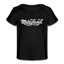 Maryland Baby T-Shirt - Organic Hand Lettered Maryland Infant T-Shirt - black