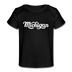 Michigan Baby T-Shirt - Organic Hand Lettered Michigan Infant T-Shirt - black