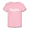 Minnesota Baby T-Shirt - Organic Hand Lettered Minnesota Infant T-Shirt - light pink