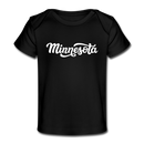 Minnesota Baby T-Shirt - Organic Hand Lettered Minnesota Infant T-Shirt - black