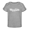Minnesota Baby T-Shirt - Organic Hand Lettered Minnesota Infant T-Shirt - heather gray
