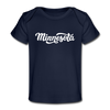 Minnesota Baby T-Shirt - Organic Hand Lettered Minnesota Infant T-Shirt - dark navy