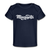 Minnesota Baby T-Shirt - Organic Hand Lettered Minnesota Infant T-Shirt - dark navy