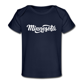 Minnesota Baby T-Shirt - Organic Hand Lettered Minnesota Infant T-Shirt