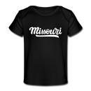 Missouri Baby T-Shirt - Organic Hand Lettered Missouri Infant T-Shirt - black