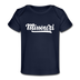 Missouri Baby T-Shirt - Organic Hand Lettered Missouri Infant T-Shirt - dark navy