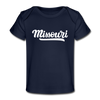 Missouri Baby T-Shirt - Organic Hand Lettered Missouri Infant T-Shirt - dark navy