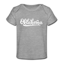 Oklahoma Baby T-Shirt - Organic Hand Lettered Oklahoma Infant T-Shirt - heather gray