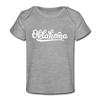 Oklahoma Baby T-Shirt - Organic Hand Lettered Oklahoma Infant T-Shirt - heather gray