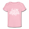 South Dakota Baby T-Shirt - Organic Hand Lettered South Dakota Infant T-Shirt - light pink