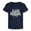 South Dakota Baby T-Shirt - Organic Hand Lettered South Dakota Infant T-Shirt - dark navy