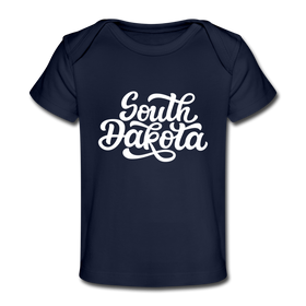 South Dakota Baby T-Shirt - Organic Hand Lettered South Dakota Infant T-Shirt