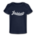 Louisiana Baby T-Shirt - Organic Hand Lettered Louisiana Infant T-Shirt - dark navy