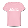 Nevada Baby T-Shirt - Organic Hand Lettered Nevada Infant T-Shirt - light pink