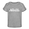 Nevada Baby T-Shirt - Organic Hand Lettered Nevada Infant T-Shirt - heather gray