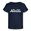 Nevada Baby T-Shirt - Organic Hand Lettered Nevada Infant T-Shirt - dark navy