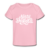 North Dakota Baby T-Shirt - Organic Hand Lettered North Dakota Infant T-Shirt - light pink