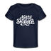 North Dakota Baby T-Shirt - Organic Hand Lettered North Dakota Infant T-Shirt - dark navy