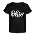 Ohio Baby T-Shirt - Organic Hand Lettered Ohio Infant T-Shirt - black