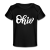 Ohio Baby T-Shirt - Organic Hand Lettered Ohio Infant T-Shirt - black