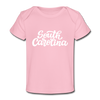 South Carolina Baby T-Shirt - Organic Hand Lettered South Carolina Infant T-Shirt - light pink
