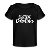 South Carolina Baby T-Shirt - Organic Hand Lettered South Carolina Infant T-Shirt - black