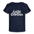 South Carolina Baby T-Shirt - Organic Hand Lettered South Carolina Infant T-Shirt - dark navy