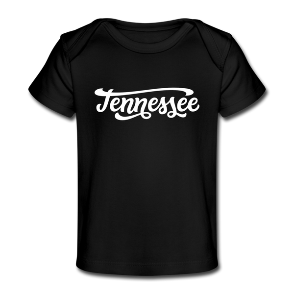 Tennessee Baby T-Shirt - Organic Hand Lettered Tennessee Infant T-Shirt - black