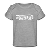 Tennessee Baby T-Shirt - Organic Hand Lettered Tennessee Infant T-Shirt - heather gray