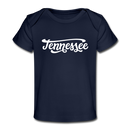 Tennessee Baby T-Shirt - Organic Hand Lettered Tennessee Infant T-Shirt - dark navy