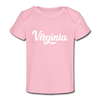 Virginia Baby T-Shirt - Organic Hand Lettered Virginia Infant T-Shirt - light pink