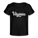 Virginia Baby T-Shirt - Organic Hand Lettered Virginia Infant T-Shirt - black