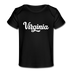 Virginia Baby T-Shirt - Organic Hand Lettered Virginia Infant T-Shirt - black