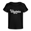 Virginia Baby T-Shirt - Organic Hand Lettered Virginia Infant T-Shirt - black