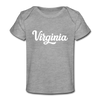 Virginia Baby T-Shirt - Organic Hand Lettered Virginia Infant T-Shirt - heather gray
