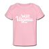 West Virginia Baby T-Shirt - Organic Hand Lettered West Virginia Infant T-Shirt - light pink