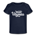 West Virginia Baby T-Shirt - Organic Hand Lettered West Virginia Infant T-Shirt - dark navy