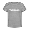 Montana Baby T-Shirt - Organic Hand Lettered Montana Infant T-Shirt - heather gray