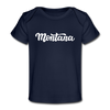 Montana Baby T-Shirt - Organic Hand Lettered Montana Infant T-Shirt - dark navy