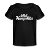 New Hampshire Baby T-Shirt - Organic Hand Lettered New Hampshire Infant T-Shirt - black
