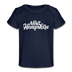 New Hampshire Baby T-Shirt - Organic Hand Lettered New Hampshire Infant T-Shirt - dark navy