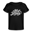 New Jersey Baby T-Shirt - Organic Hand Lettered New Jersey Infant T-Shirt - black