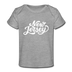 New Jersey Baby T-Shirt - Organic Hand Lettered New Jersey Infant T-Shirt - heather gray