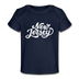 New Jersey Baby T-Shirt - Organic Hand Lettered New Jersey Infant T-Shirt - dark navy