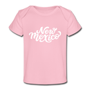 New Mexico Baby T-Shirt - Organic Hand Lettered New Mexico Infant T-Shirt - light pink