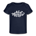 New Mexico Baby T-Shirt - Organic Hand Lettered New Mexico Infant T-Shirt - dark navy