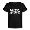 Texas Baby T-Shirt - Organic Hand Lettered Texas Infant T-Shirt - black