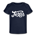 Texas Baby T-Shirt - Organic Hand Lettered Texas Infant T-Shirt - dark navy